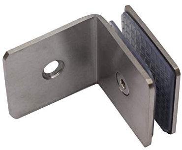 Gummiprodukt MB932 - Edelstahl Glashalter (E= Wand/Glas in 43x57x45mm)