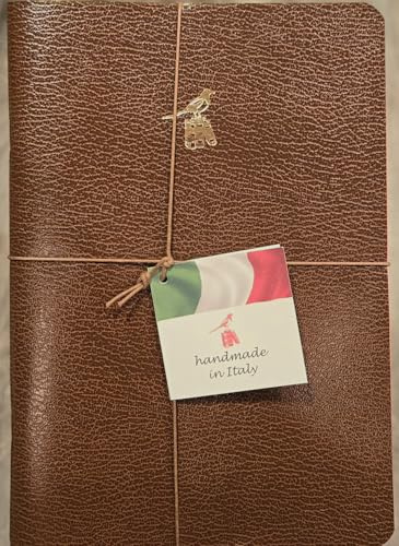 Bieffe Handmade Italy 3 Stationary Journal Note Book Drawing Writing Diary Lined (Brown)