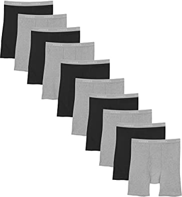 Hanes Mens Classic, Black/Grey, S