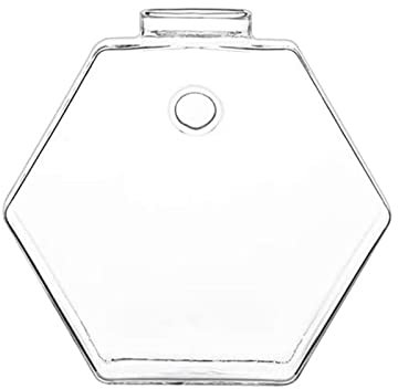 RNCOZE 4 macetas colgantes de pared para colgar en la pared, jarrones colgantes de cristal, terrarios para decoración del hogar, oficina, forma hexagonal (sin clavos)