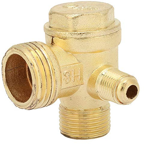 Clapet Anti-retour en Laiton 1/2 3/8 Pouces Compresseur D'air Vanne à Trois Voies Outil de Contrôle de Direction à 90 Degrés Tête Hexagonale