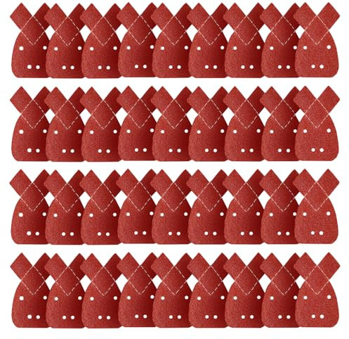 SULOLI Black and Decker Mouse Sander Pads,40PCS Mouse Sanding Pads Sand Paper for Sander Black & Decker Mouse Sanding Sheets 40 60 80 120 Grit
