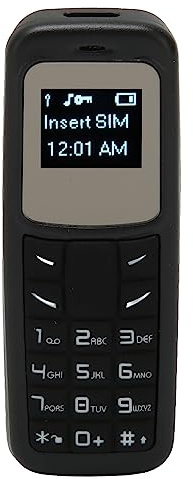 Mini Mobile Cell Phone Small Mobile Phone Bluetooth Headset Dialer with Ear Hook Support SIM 0.66inch, Support SIM Card and Dialing Number (Black)