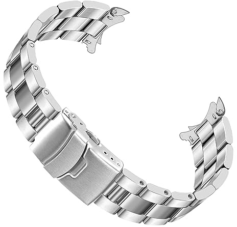 Juntan Cinturino 22mm Cinturini per Orologio in Metallo in Acciaio Inossidabile con cinturino Braccialetto di ricambio per uomo e donna 22mm Fibbia deployante Argento
