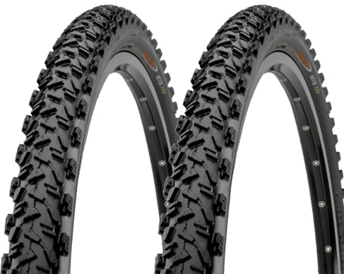 ECOVELO 2 neumáticos de goma negros, para bicicleta de montaña, 26 x 2,10 (56-559)