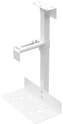 Support pour unité centrale de bureau, support mural d'ordinateur et support sous table réglable à 360 degrés, pour mur et sous le bureau, peut supporter jusqu'à 30 kg