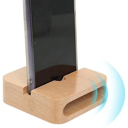 Support de téléphone Portable en Bois pour Bureau, Station d'accueil pour téléphone Portable, Support d'amplificateur de Son, Support de téléphone en Bois avec amplificateur de Son, Station
