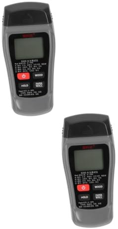 Veemoon 2 Pièces Testeur D'humidité Gauge D'humidité Numérique Usine Humidimètre Hygromètre Humidité Intérieure Plantes à L'intérieur Portable Humide Sous-sol Mur Plastique Gris