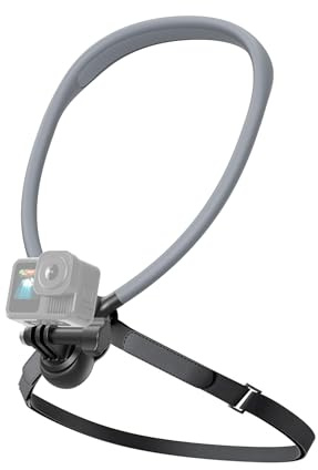 SMALLRIG Supporto da collo con fascia toracica per action cam, con interfaccia a 2 poli per GoPro Hero 13/12/11/10/9, per DJI Osmo Action 5 pro/4/3, per Insta360 Ace Pro 2 - 5596