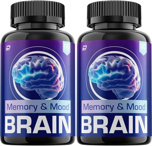 Memory Mood Supplement Capsules – Memory and Mood Natural Blend Formula Focus Memory Support and Reviews (2 Pack – 120 Capsules)