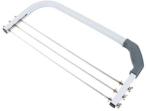 CHICIRIS Tagliatorte Ergonomico in Acciaio Inossidabile con Fili Regolabili in Altezza, Design Leggero e Portatile, Bianco Brillante, 20,5x8,7x1,2 Pollici