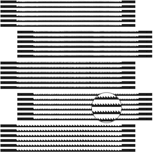 Mumjooyi 30 Pièces Lames de Scie à Chantourner de 127 mm avec Ergot 10/15/18/20/24 Dents Lames de Scie en Acier Carbone pour Bois Plastique Mousse Métaux Mous