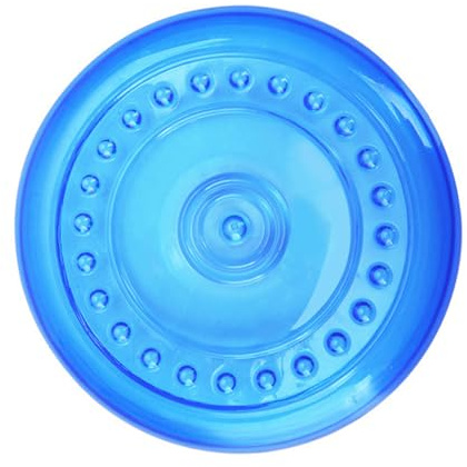 Didiseaon Disque Volant pour Chiens et Chiots Disque de Lancer Résistant et Souple Stimule Instinct de Chasse et Combat Ennui Moyenne Bleue pour Chiens Actifs