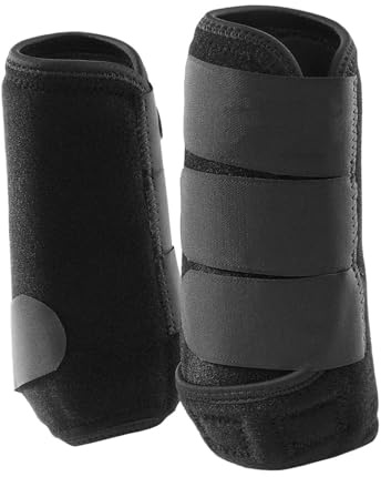 mophrati Botas elásticas de Neopreno para Caballos, Vendajes para piernas, Equipo de amortiguación para Deportes ecuestres, Equipo Salto con amortiguación, Entrenamiento tendones.