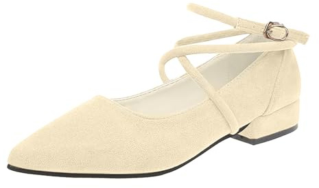 Genérico Bailarinas para Mujer Zapatos Medievales de Verano cómodos Terciopelo Tradicionales Ancho Elegantes Gimnasia