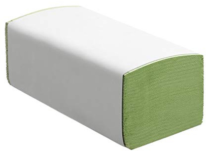Papierhandtücher Grün Zickzack Premium - Falthandtücher für Papierhandtuchspender - 2-lagig, grün - 20 x 200 (4000) Tücher