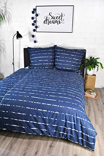 jilda-tex Biber sängkläder moderna ränder 135 x 200 cm + 80 x 80 cm 100 % bomull fin bibersänglakan flanell
