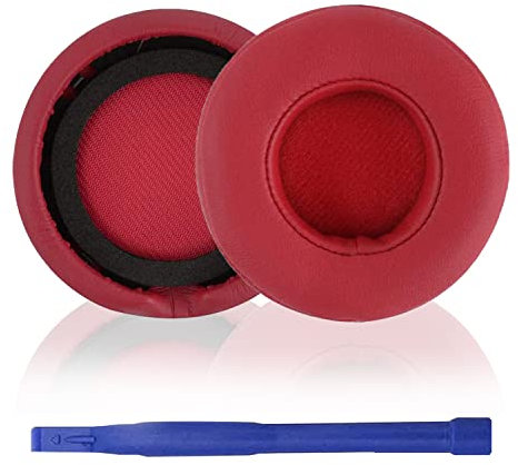 Aiivioll Mixr Ohrpolster Ersatz Ohrpolster Kompatibel mit Beats by Dr. DRE Mixr On-Ear Kopfhörer Ohrpolster Ohrpolster, Ohrmuscheln, Ohrpolster Protein PU-Leder-Ohrpolster Reparaturteile(rot)