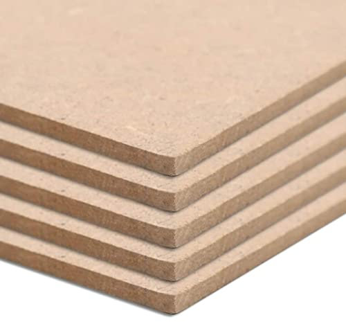 WELLIKEA Lot de 4 panneaux MDF carrés 60 x 60 cm 12 mm