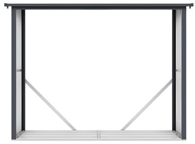 Vente-unique Abri b√ªches métal en Acier galvanisé Effet Bois 4,9 st√®res - 4,1 m3 Winwood - L.242 x P.89 x H.190 cm