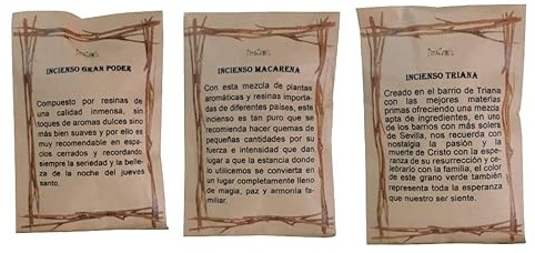 DoraZen Auténtico Incienso Semana Santa Gran Poder, Macarena y Esperanza de Triana – elaborado con una Mezcla de resinas puras (150 Mix).