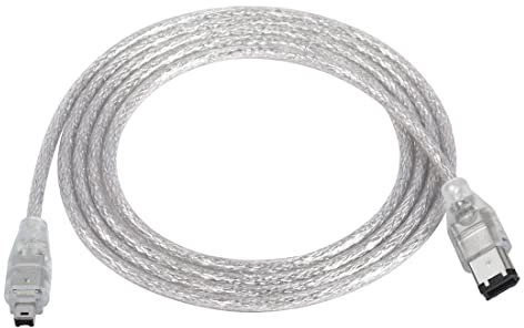 YACSEJAO Firewire DV IEEE1394 6 Pin a 4 Pin maschio a maschio iLink cavo adattatore cavo per fotocamera digitale (4,9 ft/1,5 m)
