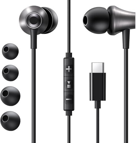 UGREEN HiTune Écouteurs USB C Filaire HiFi Stéréo Casques USB C Micro Contrôle du Volume Compatible avec iPhone 16 15 Plus Pro Max Galaxy S25 Ultra S24 S23 S22 iPad Air 5 4 Pixel 9 8 7 6a