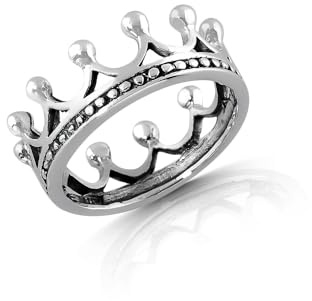 Cassini kronring i 925 sterlingsilver, oxiderad ring för kvinnor 3RAJ, 60, Sterlingsilver