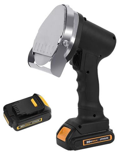 Coltello Elettrico Shawarma, Coltello Doner Kebab Shawarma Wireless da 80 W con Spessore Regolabile da 0 a 8 Mm, Affettatrice Doner Kebab, Lama in Acciaio Inossidabile per Negozi di Carne Arrosto