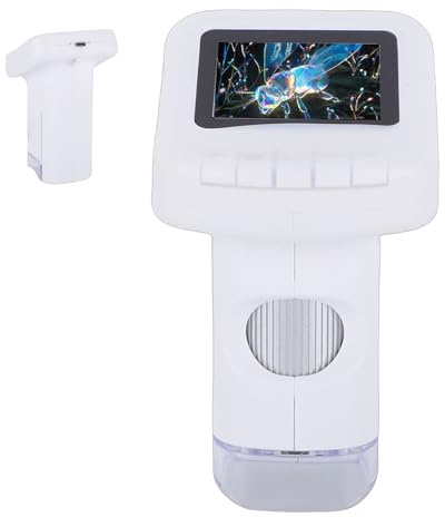 Jectse Microscopio Electrónico Portátil, Microscopio Digital Portátil con Zoom 120-1200X para Experimentos Científicos de Estudiantes, con Grabación de Vídeo Fotográfico
