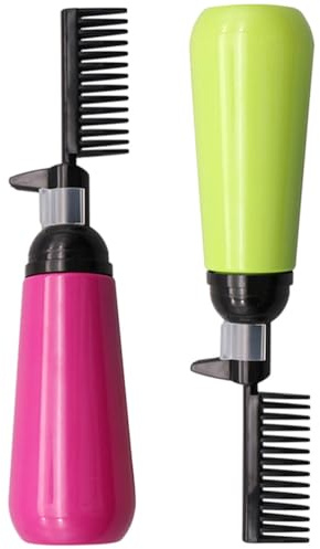 PACKOVE 2 Pezzi Flacone per Tintura per Capelli con Pettine, Applicatore per Pettine per Radici Flacone per Contenitori per Tintura per Capelli Fai da Te per La Casa Salone