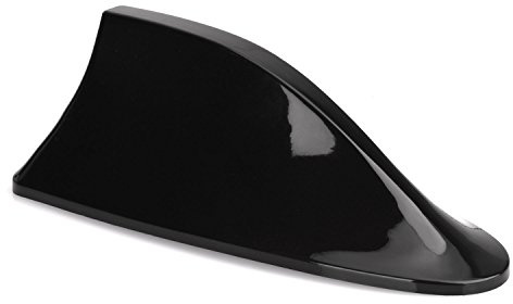 Antenna universale per auto Lumiereholic Antenna Pinna di Squalo Shark Plastica Rigido AM/FM Universale Lucido Nero Antenna Universale Car antenna with radio Auto Accessories-Black