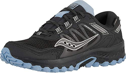 Saucony Women's Versafoam Excursion Tr13 Trail Running Shoe, Black/Light Blue, 9.5