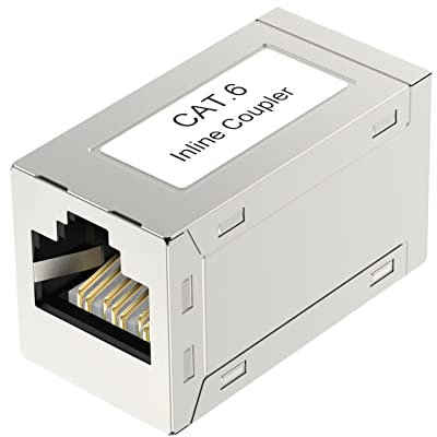 VCELINK RJ45 Kupplung Cat6 RJ45 Verbinder Netzwerk Verbinder Modular Geschirmt RJ45 Buchse Adapter für Verlängerung Ethernet Kabel 1 Stück
