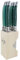Andre Verdier Stainless Steel Steak Knife 6-Piece Set with Wooden Stand, Forest Green