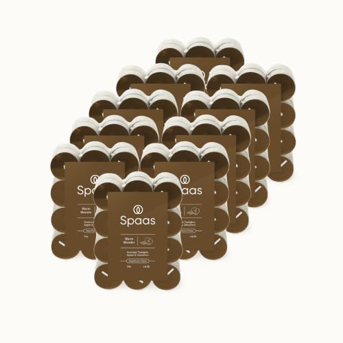 Spaas 240 Velas de Té Perfumadas, ± 4.5 Horas, Manzana y Canela