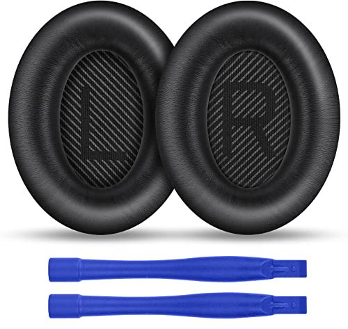 Ainiv Coussinets de Remplacement pour Casques Bose, Oreillette de Remplacement Compatible avec Bose QuietComfort 35 (QC35) and Quiet Comfort 35 II (QC35 II) Casque Circum-Aural(Noir)