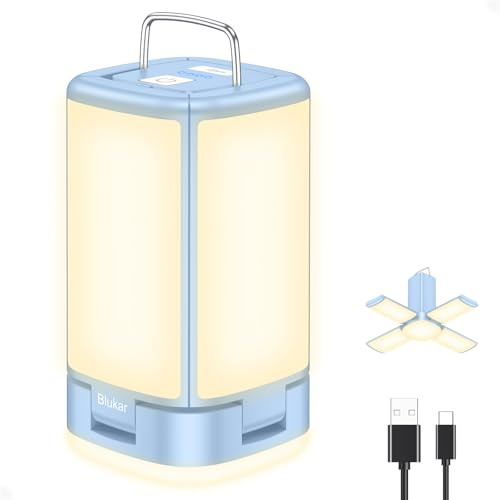 Blukar 116LED Lampe Camping Rechargeable,2000L Lanterne Camping Accessoires