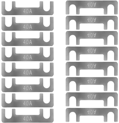 16pcs Fusibles Planos para Coche Fusible Plano Fusibles Lamina 30A 40A 50A 60A 70A 80A 100A 110A 125A 150A para Automóviles Camiones Vehículos de Construcción Autobuses Caravanas (40A)