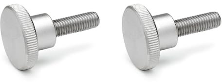 Ganter Normelemente Tornillos moleteados altos – DIN 464-M5-16-NI | Rosca M5 | Longitud de la rosca: 16 mm | Acero inoxidable NI | 2 unidades