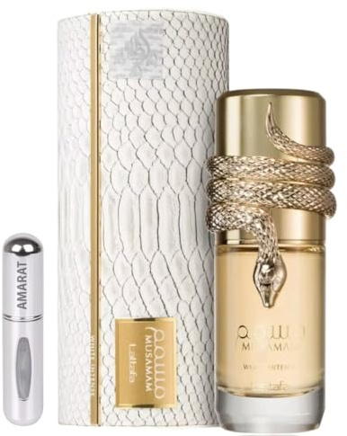 Musamam White Intense Original Perfume 100 ml, Unisex Long-Lasting Arabic Perfume, EDP Includes Refillable Atomizer 5 ML, Fragrance with Notes of Bergamot, Coconut and Sandalwood (White Intense)