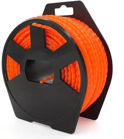 Zeqeey Cordon de Coupe carré torsadé 0,12 Herbe Robuste Nylon Fil de Coupe Diamètre 3,0 mm x 32 m 105 pi