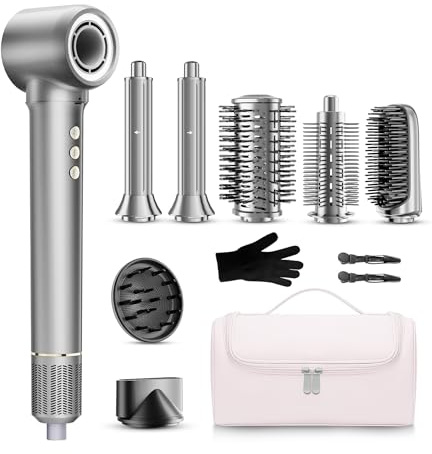 9-in-1 Hair Dryer Brush Kits, Curly Hair Dryer with Diffuser for Women