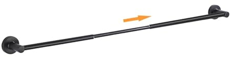 VNJUGF Toallero Extensible Ajustable de 48 a 75 cm for baño, Color Negro, EL81024-3 wanglan