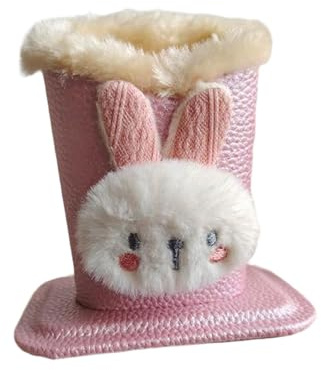 perfk Support à Lunettes Doublé en Peluche, Peluche Porte-Lunettes Bureau Porte-Lunettes Lunettes Présentoir, étui de Rangement pour Lunettes, pour Maison, Bureau, Table de Chevet, Lapin Rose