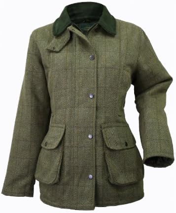 Wood Green - Ladies Tweed Shooting/Hunting Jacket (10, Beige/Pink)