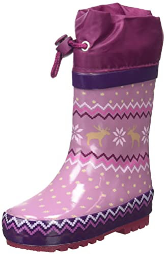 Playshoes Gummistiefel gefüttert Regenstiefel, lila Norweger, 22 EU