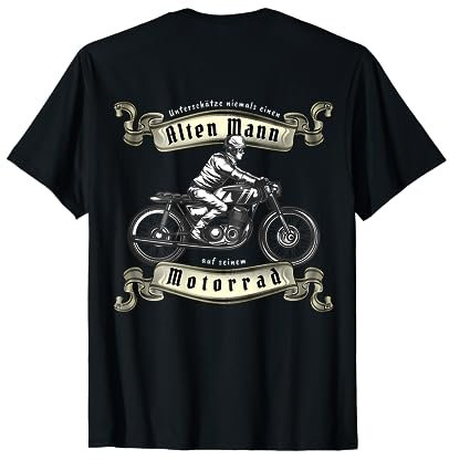 Unterschätze niemals einen alten Mann - Motorrad T-Shirt