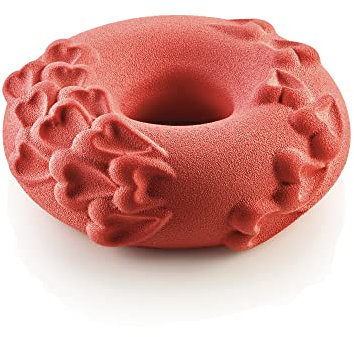 Silikomart | Stampo in Silicone PASSIONE, Antiaderente, Confezione da 1 Stampo, 3D Design, Ø 202 h 66 mm, Volume 1,34 l, Made in Italy
