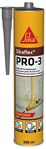 Sikaflex PRO 3 Purform Hochleistungsdichtstoff auf PU-Basis für Bodenfugen und den Tiefbau 300ml Kartusche (1, Betongrau)